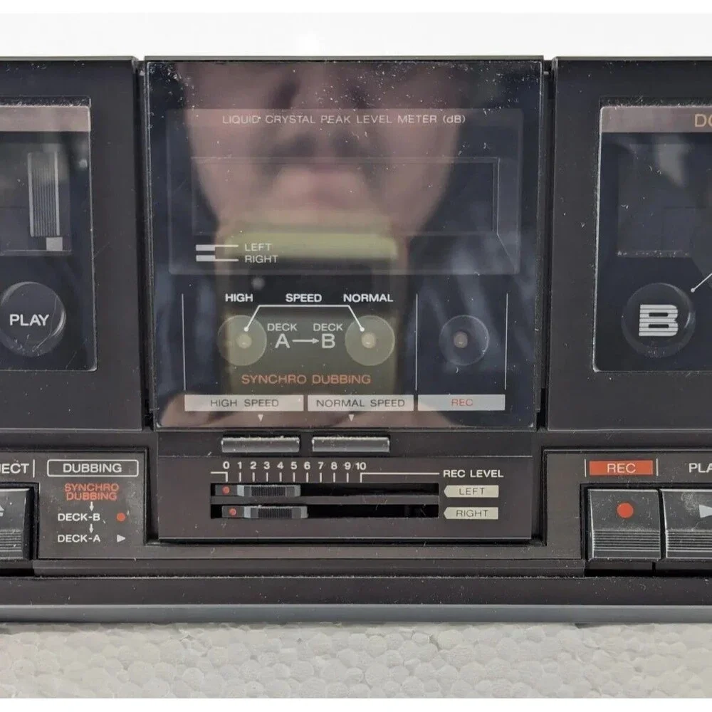 Sony TC-W235 Dual Cassette Deck Vintage '80s No Power Cord Missing Ribbon